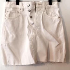 White Denim Skirt